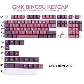 GMK Bingsu 129 Keys PBT Keycaps Cherry Profile Sublimation DYE-SUB Personalized Keycaps For 61 64 84 104 108 Layout Mechanical Keyboard Peripheral