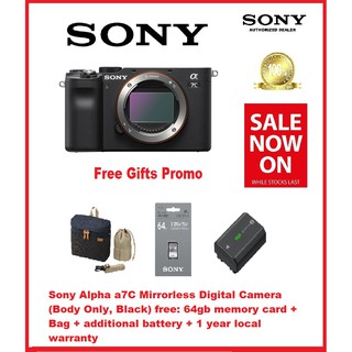 Sony Alpha a7C Digital Camera (Body Only, Black) Free 64gb card + bag + battery + 1 year local warranty