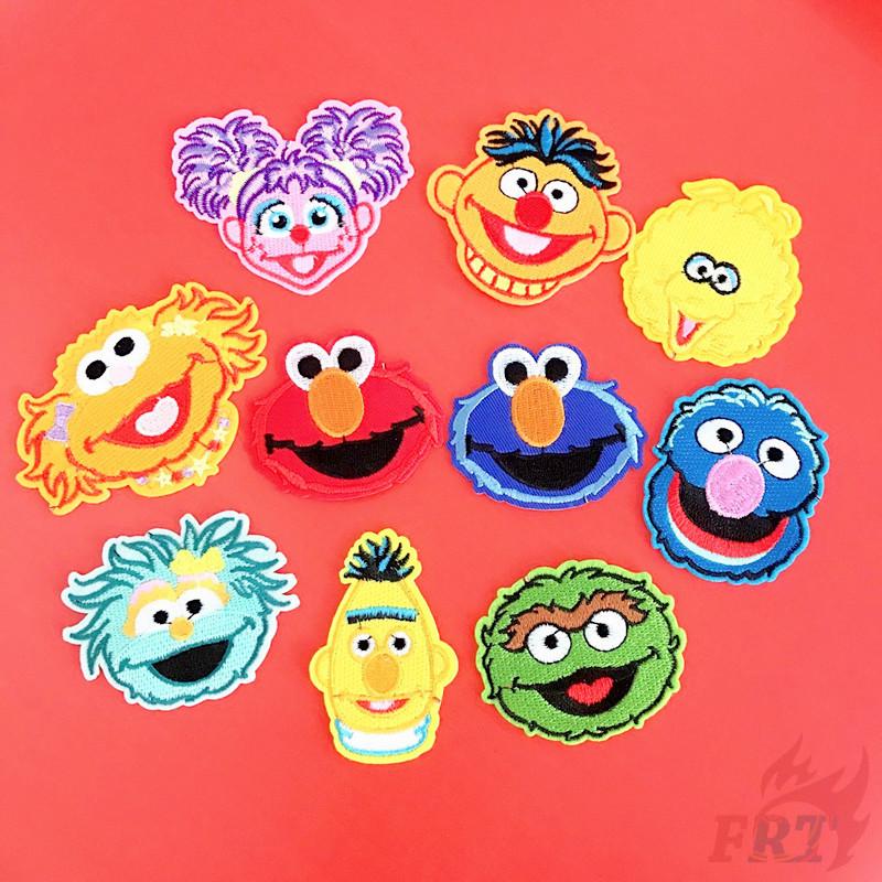 > Ready Stock < ☸ Sesame Street S-4 Patch ☸ 1Pc Diy Sew On Iron On Badges Patch