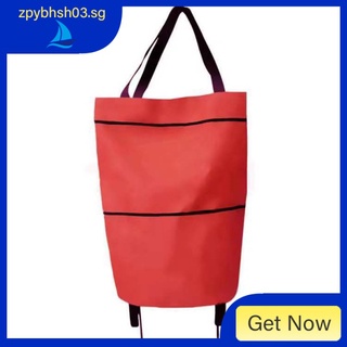 【In stock】Douyin Explosion Folding Shopping Cart Bag Trolley Retractable Tugboat Bag Supermarket Shopping Bag Vegetable Cart Portable Vegetable Cart