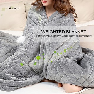 wac_Polyester Adult Weighted Blanket Quilt Sleep Helper for Anxiety Insomnia Stress