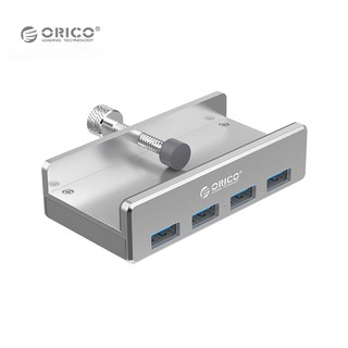 ORICO Aluminum 4 Ports USB 3.0 Clip-type USB Hub for Desktop Laptop, Clip Range 10-32mm (MH4PU)