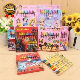 ️ READY STOCK ️ 12PCS Color Crayon Stationery Set Party Birthday Gift Set Cute Student Stationery Kids Gift (1)