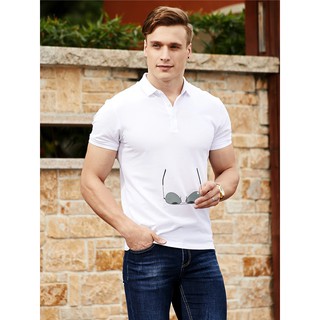 Summer Breathable Slim Cotton Male Polo Shirt Men High Quantity Solid Business Casual Mens White