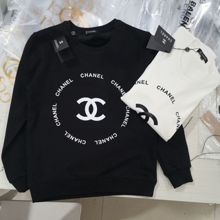 Chenel_Autumn and Winter New Style Double C Spring and Autumn Thin Style Round Neck Cotton Sweater Loose and Versatile Bottoming Couple