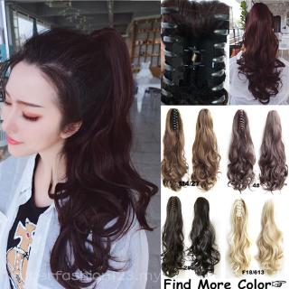 Long Curly Claw Clip Ponytail Ombre Synthetic Pony Tail Hair Wigs