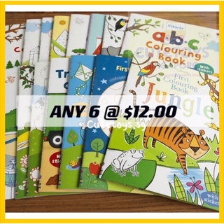 [SG LOCAL STOCK] USBORNE Sticker & Colouring Book (NEW 16 Titles) Educational Activity Books Gifts Presents Ideas