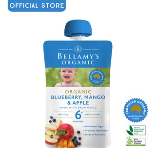Bellamy's Organic Blueberry, Mango & Apple 120g