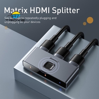 Ty☺ Baseus Matrix Bi-Directional 4K HDMI Switch 2x1 1x2 HDMI Switcher Splitter