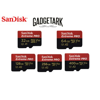 SanDisk Extreme Pro 32/64/128GB / 256GB/400GB microSDXC USH-3 A3 R170mb/s W90mb/s with Adapter