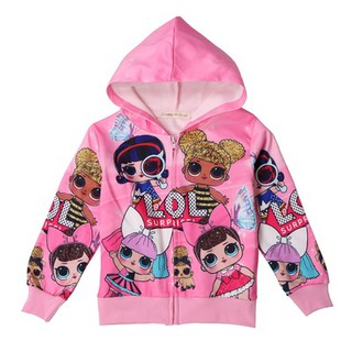 LOL surprise Doll Kids Girls Hoodies Sweater Sweatshirt Coat Zip Jacket 3-8Yrs