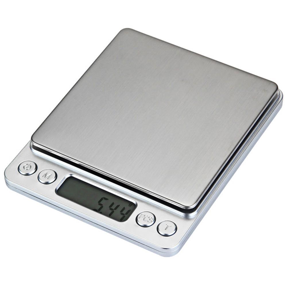 I2000 LCD Digital Kitchen Scale 500g/0.01g Weighing Device with Plastic Trays
