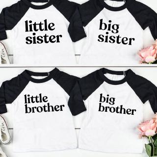 Big/little Brother/sister Autumn T-shirt Boys Girls Promoted To Brothers/sisters Anouncement T-shirts Long Sleeve Ralgan Tops