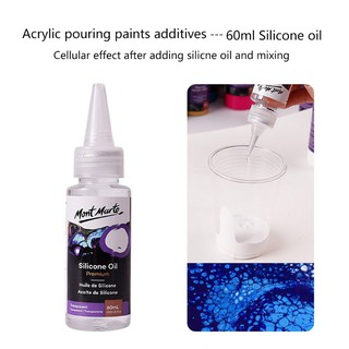 Ready Stock 60ML Pigment Acrylic Paint Pouring Medium Silicone Oil