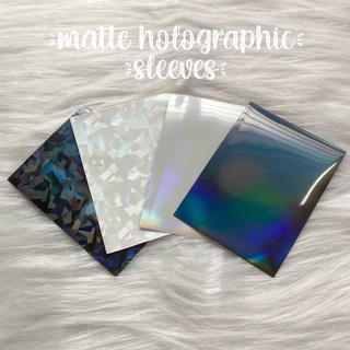 [SG INSTOCK] Coloured Matte White / Black Holographic Laser Sleeves for Kpop Photocard PC / Card Games