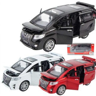 1:32 Toyota ELFA business MPV pull back Diecast alloy Metal model car Toys jc018