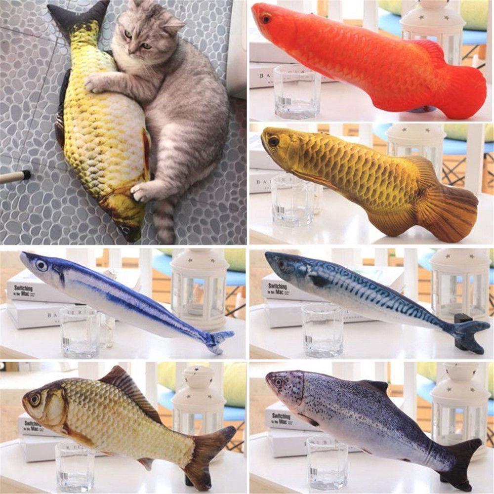 Pet Kitten Cat Fish Shape Mint Catnip Chewing Catnip Toy