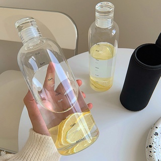 750ML Lemon Juice Bottle Mugs Cup with Bag Thicken Transparent Glass Cold Coffee Cup Water Milk Tea Cup Water Bottles