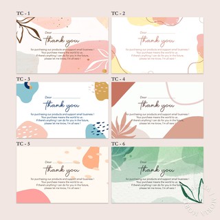Custom Thank You Card / Thank You Card / Greeting Card - Size 9x5.5 cm - Min.order 50pc