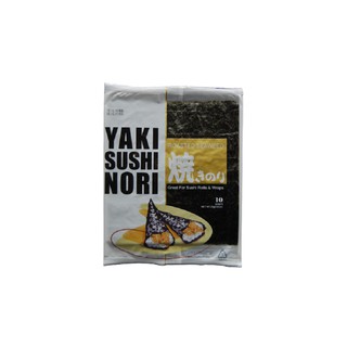 SCDD JEONG DAM Yaki Sushi Nori Roasted Seaweed for sushi and rice roll from South Korea, 10 sheets, Healthy snack for kids and adults, Crunchy and Crisp
