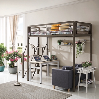 JY Modern elevated bed multi-function bed student apartment Wrought iron bunk bed dormitory bunk bed 18T