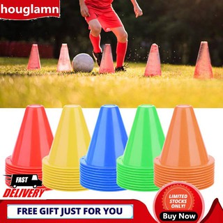 Hougl 10pcs Soccer Training Cone Football Barriers Plastic Marker Holder Accessory