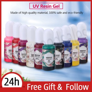 [Seller Recommond] Superg 10 Colors 10ml Epoxy UV Resin Coloring Dye Colorant Pigment DIY Art Crafts (1)