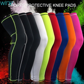 [READY] Sports Knee Protectors Basketball Volleyball Football Running Breathable Long Knee Leg warmers Calf Sleeve WINE