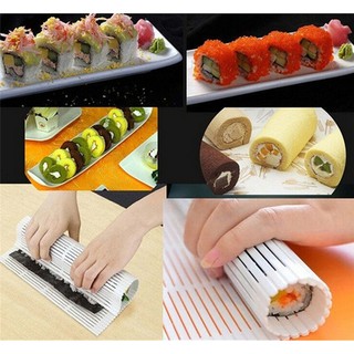 KTW ❤ New Practical Sushi Rolling Roller Plastic Material Mat Maker Kitchen DIY