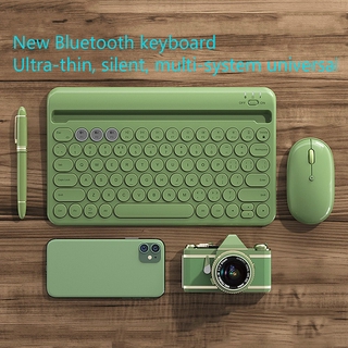 Bluetooth Wireless Silent Mini Gaming Keyboard Retro Keyboard Suitable For IPad Mobile Phone Laptop