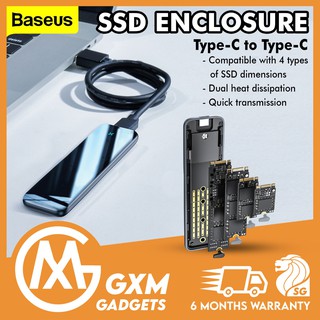 (NO MORE STOCK) BASEUS SSD Hard Disk Enclosure Full Speed Type-C USB Port M+ Key Port Laptop Computer