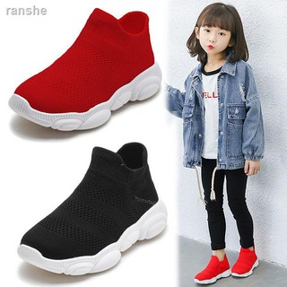 Children s socks shoes girls shoes 2021 new spring and autumn children s shoes boys knit shoes high-top sneakers old shoes