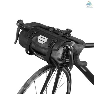 ☆【uma】☆Bicycle Bag Waterproof Cycling Mountain Road MTB Bike Front Frame Handlebar Pannier Dry Bag with Roll Top Closure 3L-7L Adjustable