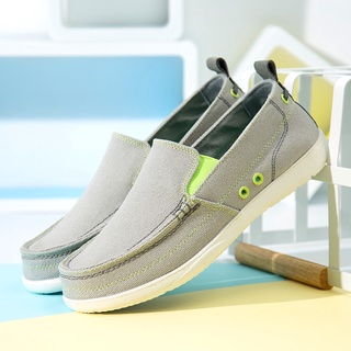 Plus Size 39-46 Men's Casual Slip-on Shoes Canvas Shoes Breathable Men's Shoes Driving Shoes Comfortable Loafers