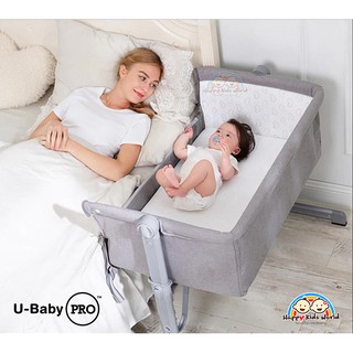 [Shop Malaysia] Ubaby Beside Crib Baby Crib Travel Infant Bed Sleeper Portable Cot Folding Cradle Newborn