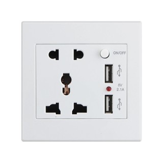 Wall Socket Power Port Charger Adapter Dual Usb Plug In Outlet Plate Panel Home