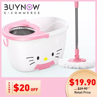 [SUPPORT LOCAL] Hello Kitty Spin Mop and Bucket Set