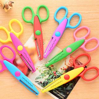 Curve Wave Safe Hand-Cut Paper Scissors Photo Album DIY Lace Scissors School Office Supplies