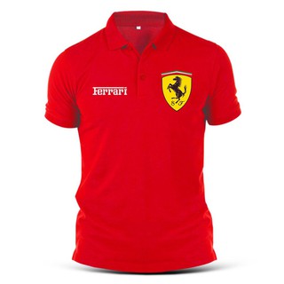 Men's T-shirt Ferrari sports car collar Polo shirt cotton print large_i12
