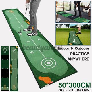 Indoor/Outdoor Golf Practice Putting Mat Golf Putting Trainer Anti-Slip 50*300cm