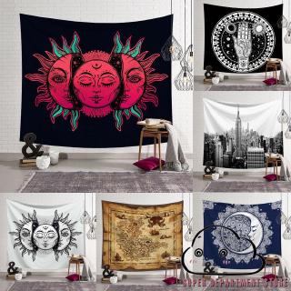 ♀Sun and Moon Boho Tapestry Hippie Wall Hanging Bedspread Throw Cover Home