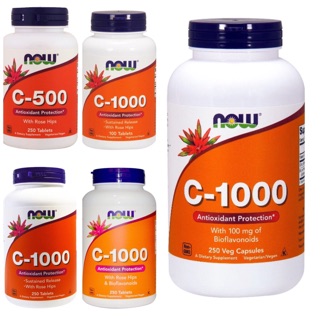 🔥Now Foods Vitamin C - 500mg / 1000mg (with Rose Hips)🔥Expiry Mar2025🔥