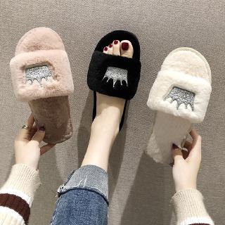Slippers Women 2020 Women Slippers Fur Shoes Winter Home Plush Slippers Pantufa Ladies Indoor Warm Fluffy Cotton Shoes