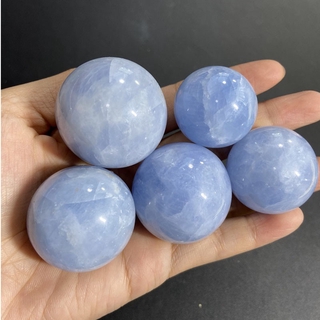 Natural crystal ball celestite small ball blue ball plaything decoration celestite rough stone polished crystal ball orn