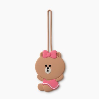 [Line Friends] Choco Silicone Luggage Name Tag with Strap