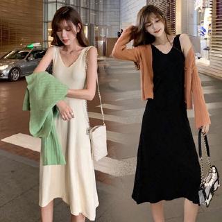 Sleeveless dress breastfeeding clothes for pregnant women! Knitted jacket, two-piece maternity dress