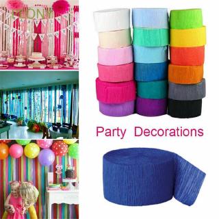 PEONY 2 Roll 5cm*250cm 16 colors Flower Making Wedding Party Decoration Crepe Paper