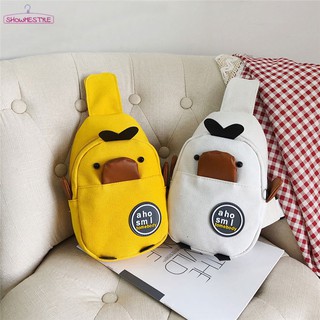 SH Cute Little Yellow Duck Waist Bag Rivets Waist Fanny Pack Messenger Bag Versatile Shoulder Bag
