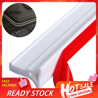 COW_50-120cm Home Bathroom Kitchen Adhesive Rubber Shower Barrier Water Stopper