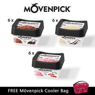 Movenpick Ice Cream 18 x 100ml Bundle (Assorted Flavours) Pack in Movenpick Cooler Bag (1)